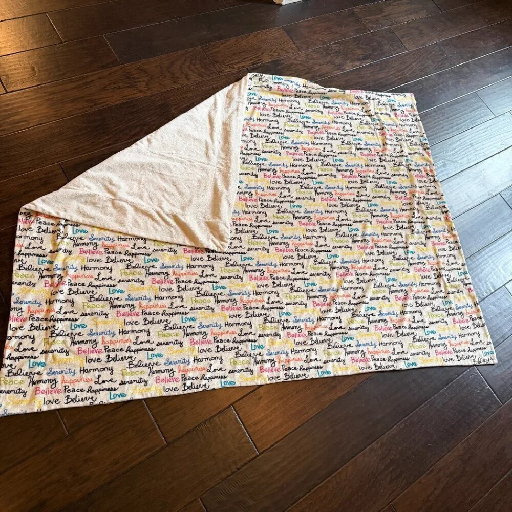 Set of 2 Inspirational Super Soft Throw Blankets 5 foot x 4 foot